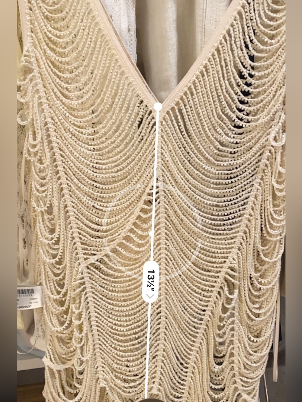 Zara NWT ZW Collection Beaded Top in Ecru size M - Picture 8 of 8